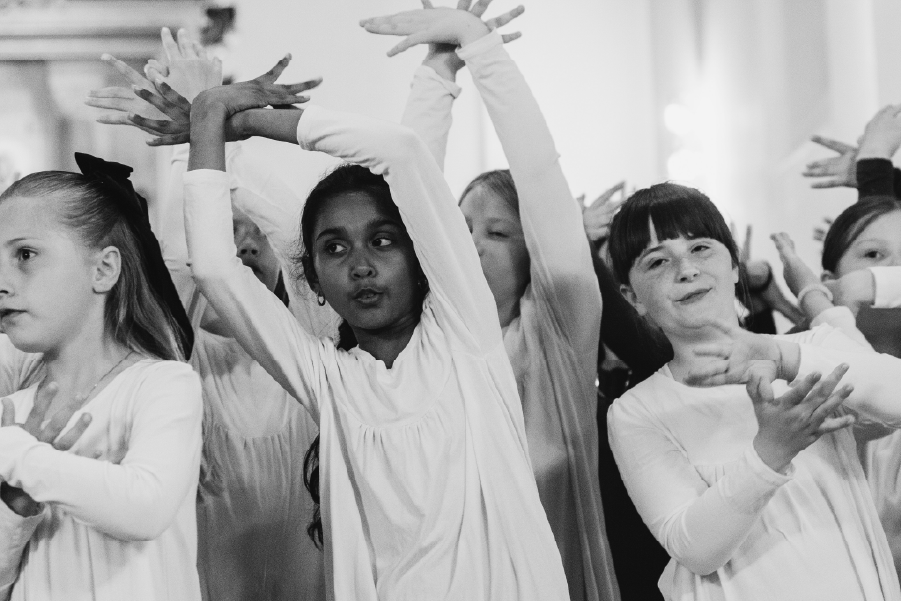 holdet bag, medarbejdere MidtVest Pigekor